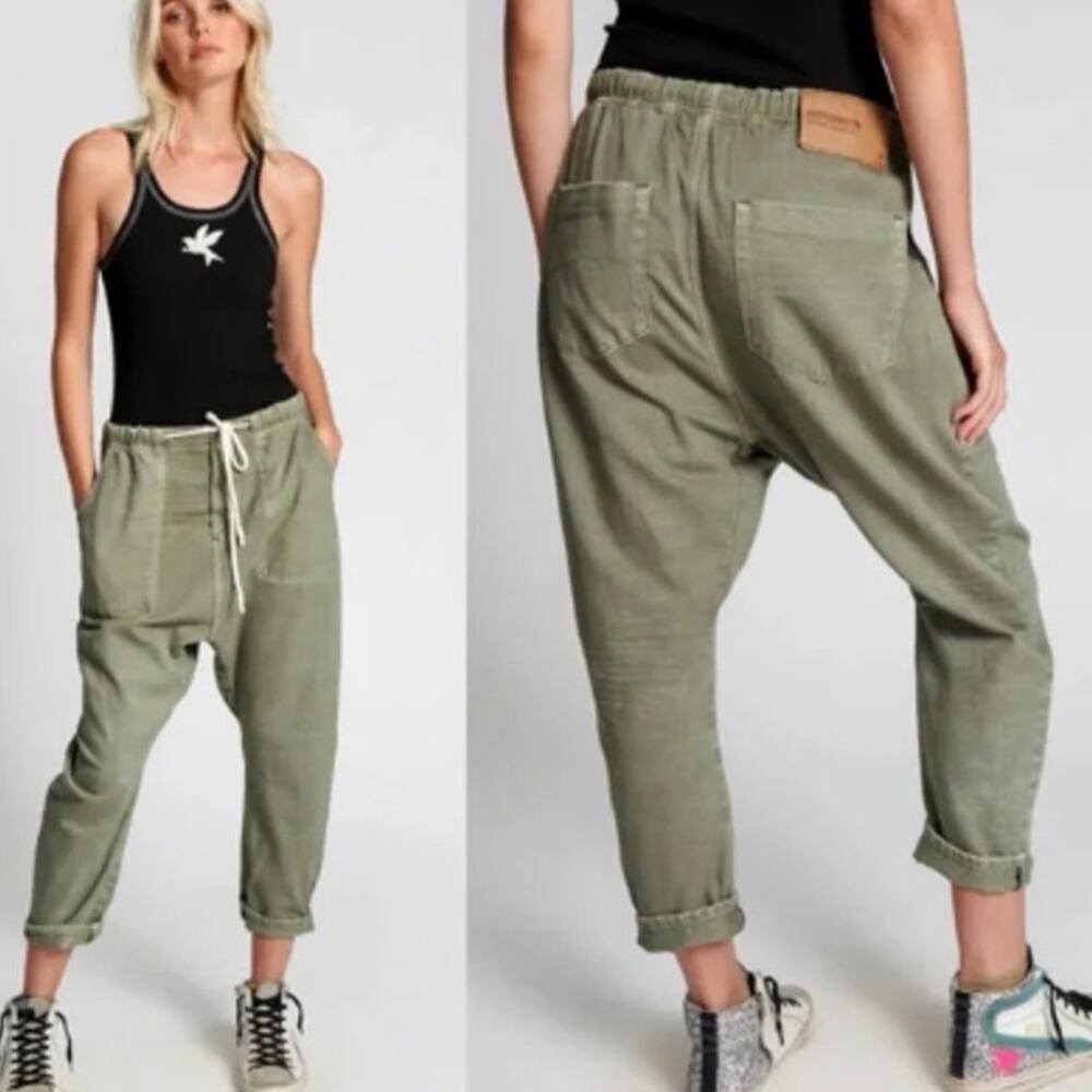 OneTeaspoon Shabby Kingpins Boyfriend Jeans Drop Crotch Khaki 100% cotton Medium